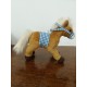 Peluche Cheval au harnais bleu 23 cm