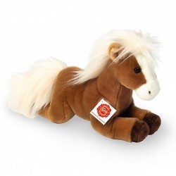 Peluche Cheval au harnais bleu 23 cm