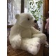 Peluche Ours Blanc 80 cm