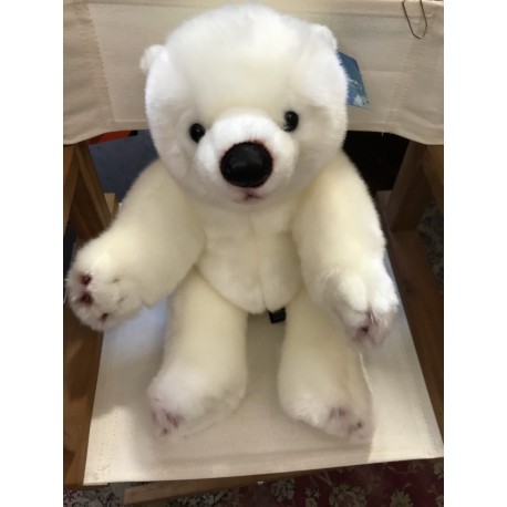 Peluche Ours Blanc 40 cm