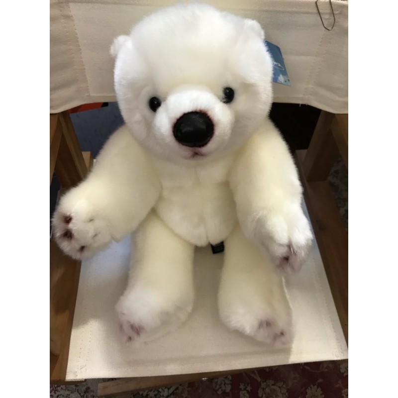 Peluche Ours Blanc 40 cm - Au Gardénia