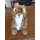 Peluche Lapin Brun assis 17 cm