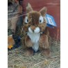 Peluche Lapin Brun assis 17 cm