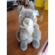 Peluche Lapin Brun assis 17 cm