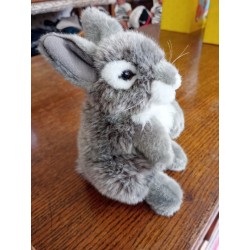 Peluche Lapin Brun assis 17 cm