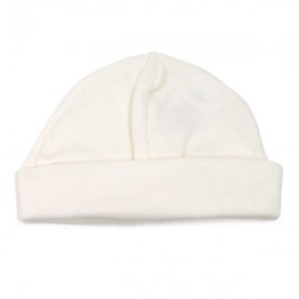 Bonnet de naissance en coton blanc