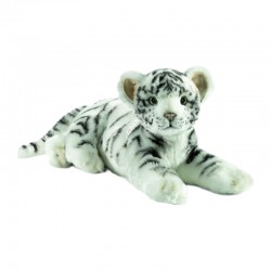 Peluche Tigre Blanc couché 35 cm