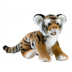 Peluche Tigre Brun couché 35 cm