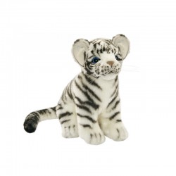 Peluche Tigre Blanc Bébé assis 20 cm