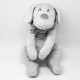 Peluche chien Fifi gris clair - 30 cm