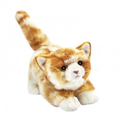 Peluche Chaton Tigré Roux 4 Pattes