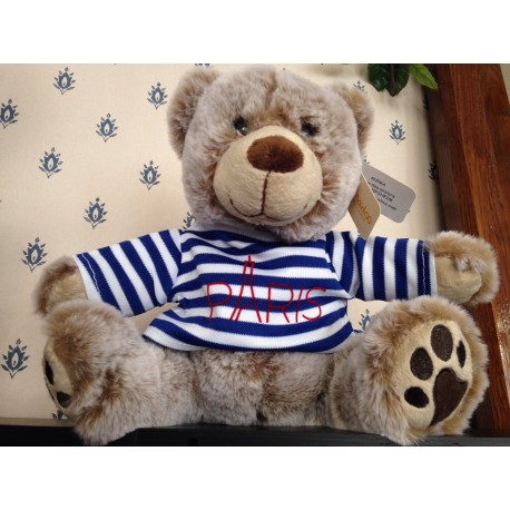 Peluche Ours Paris Assis 25 cm